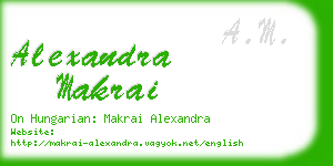 alexandra makrai business card